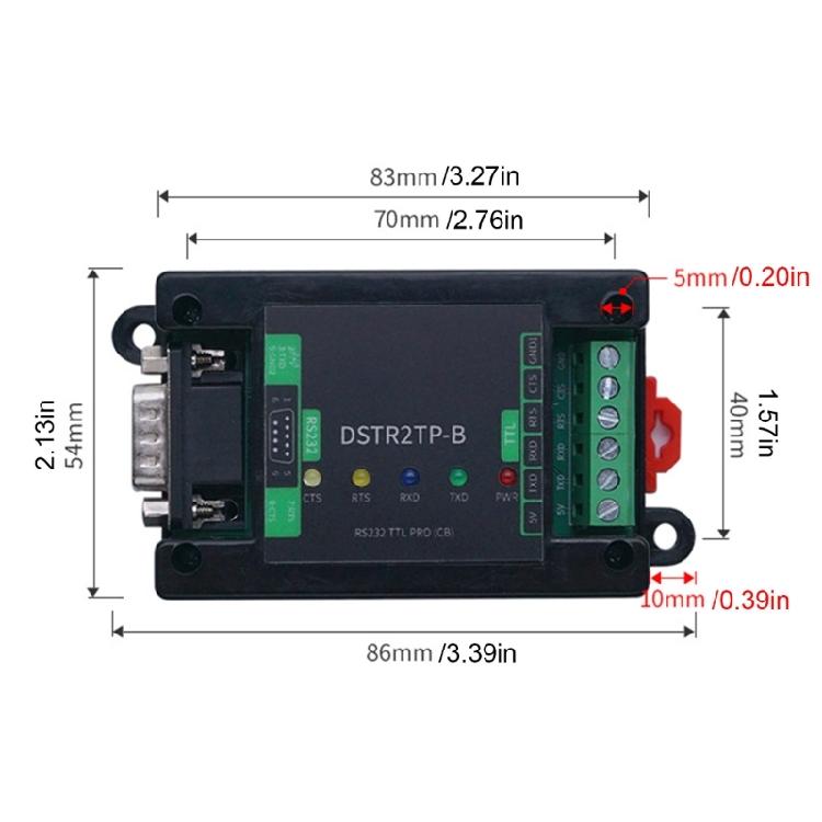 RS232 TTL Converter Module SP3232 Chip Digital Isolator Power Isolation Enhances Stability DB9 Male Port