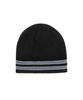 Opeunyadeu(Owai) Striped Metal Logo Beanie - Black