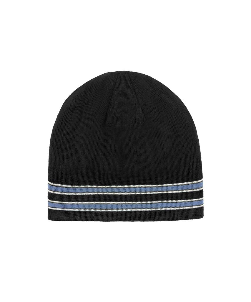 Opeunyadeu(Owai) Striped Metal Logo Beanie - Black