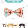 PAWCHIE Plaid Dog Bow Ties 6 Pcs - Cute Dog Collar Attachment Bow Ties, Collar Charms Accessories Fit Small Medium Large Dogs Puppies Cat for Party
