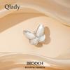 Womens Shell Butterfly Brooch Elegant Magnetic Corsage Anti-glue Pin Coat Dress