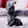 Halloween Magie Černý drak Griffin Jednorožec Tajemná čarodějnice Socha Domácí dekorace Figurka Vánoční ozdoby na stůl