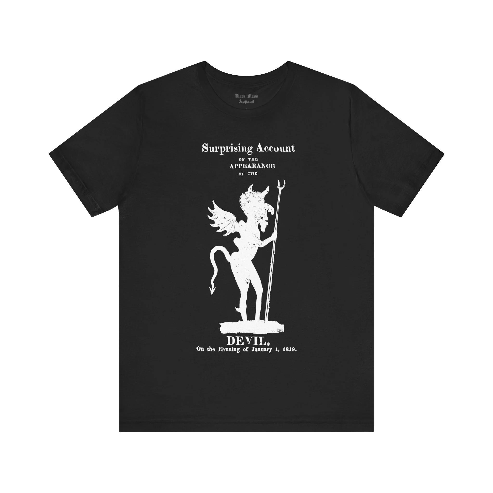 

Exterior Devil Retro Woodcut T-shirt Satan Shirt Witchcraft Mystery Black Magic Men s and Women s T-shirt Comfortable 4XL