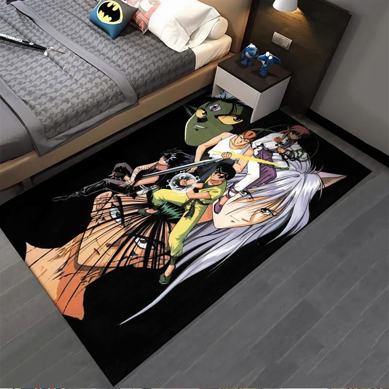 Anime Characters Printed Rug for Home Decor - Cartoon Style Carpet Suitable for use as an anti-slip for living room bedroom sofas