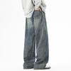 American Street Washed Vintage Jeans Men's Spring and Autumn Casual Pants Loose Wide Leg Straight Leg Pants