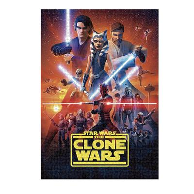 Tenyo In 1000 Piece Jigsaw Puzzle Star The Clone Wars Comes with and Service Card [Made Japan] Wars (51x73.5cm) W-1000-695 Glue, Spatula,