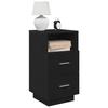 VidaXL Bedside Tables 2 Pcs with 2 Drawers Black 36x36x68 Cm, Side Table, Bedside Cabinet, Side Table for the 858581