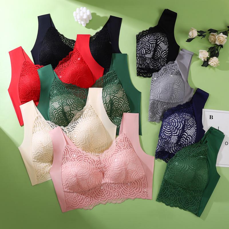 Spitze Übergröße Push-Up Schlaf-BH - Ohne Bügel, Dünner & Sexy Westenstil