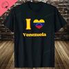 Venezuela En El Corazon Venezuelan Pride Graphic T Shirts Unisex Unisex UNISEX Cotton T Shirts Fashion Ropa Hombre