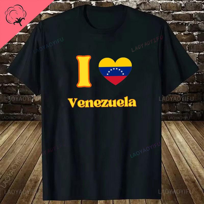 Venezuela En El Corazon Venezuelan Pride Graphic T Shirts Unisex Unisex UNISEX Cotton T Shirts Fashion Ropa Hombre