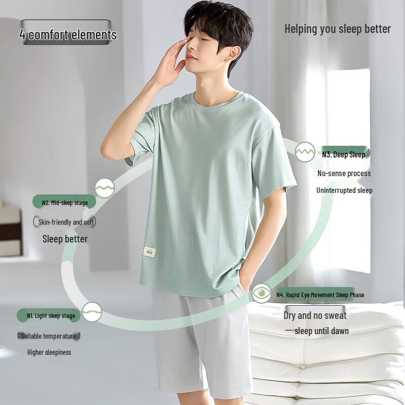 MIIOW Men's Modal Cotton Cool & Breathable Pajama Set