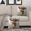Vibrant Sunflower Highland Cow Pattern Pillow Case Short Plush Print Cushion Cover Square Throw Pillow Covers Sofa Home Decor