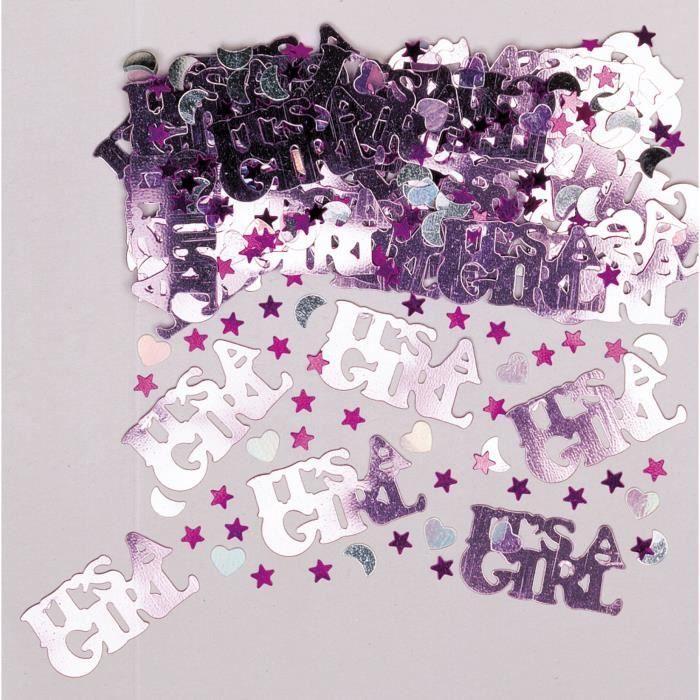 Confettis - AMSCAN - It's a Girl - 14 g - Rose - Bébé - Fille