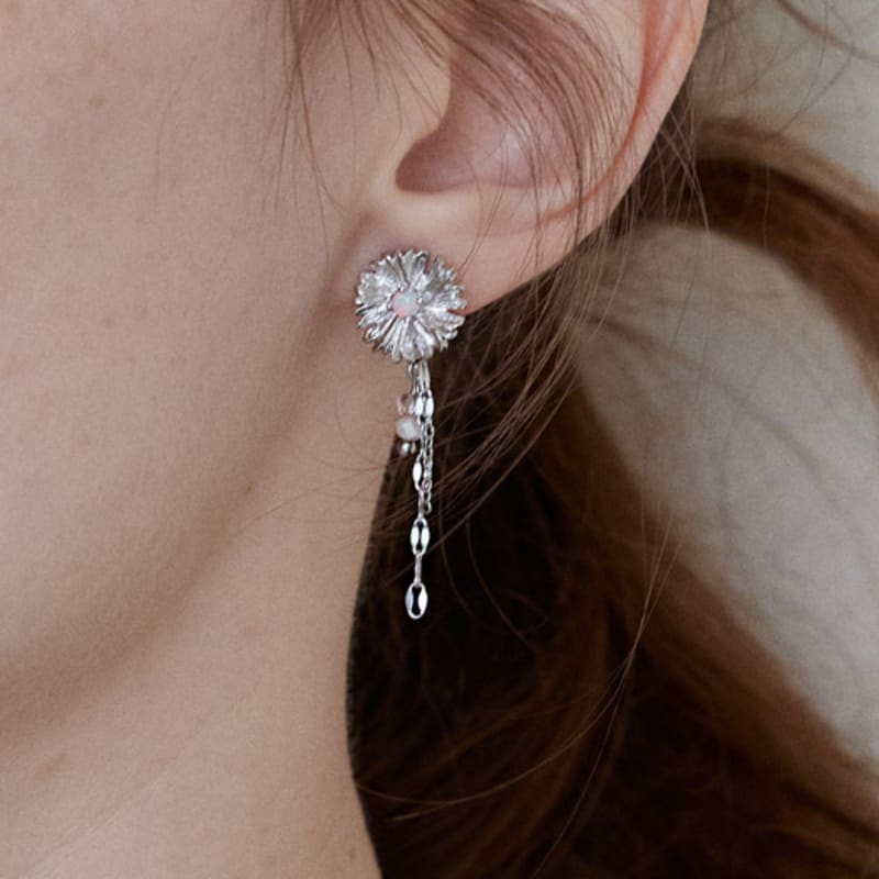 

LingerPiece Silver dandelion flower earring free