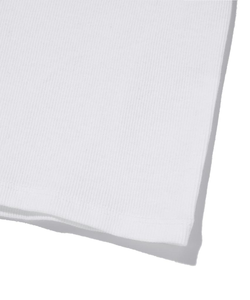 Seuweideu Ribbed Crop Tee [White]