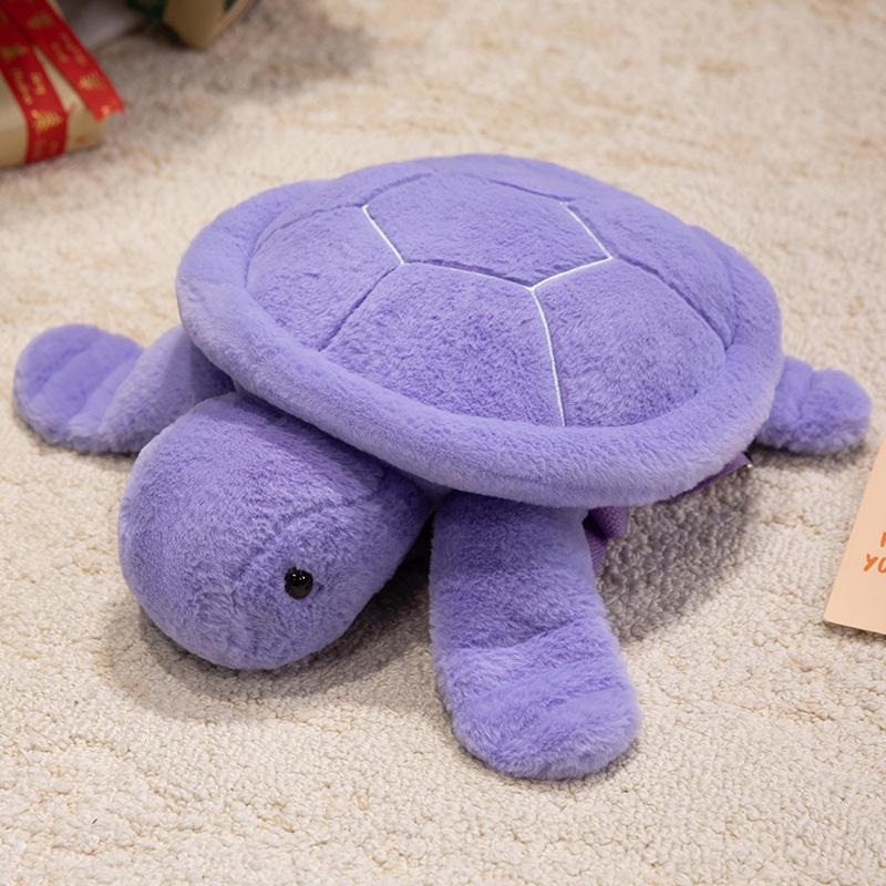 

Cute And Charming Tortoise Plush Toy Stuffed Gentle Animal Sea Turtle Backpack Pillow Cushion Home Decor Birth Date Present 25cm фіолетовий