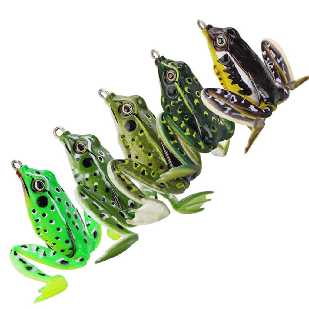 5CM Esca da Pesca Rana Razzo Amo da Pesca Morbido Articoli Sportivi Trota d'Acqua Dolce