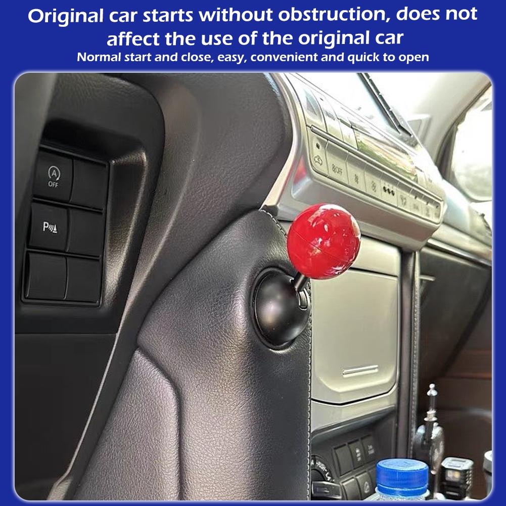 Metall Zugstange Design DIY Autodekoration Für Auto Ein-Klick Startknopf Dekorative Aufkleber Ganzmetall Deko Ball Club Stil