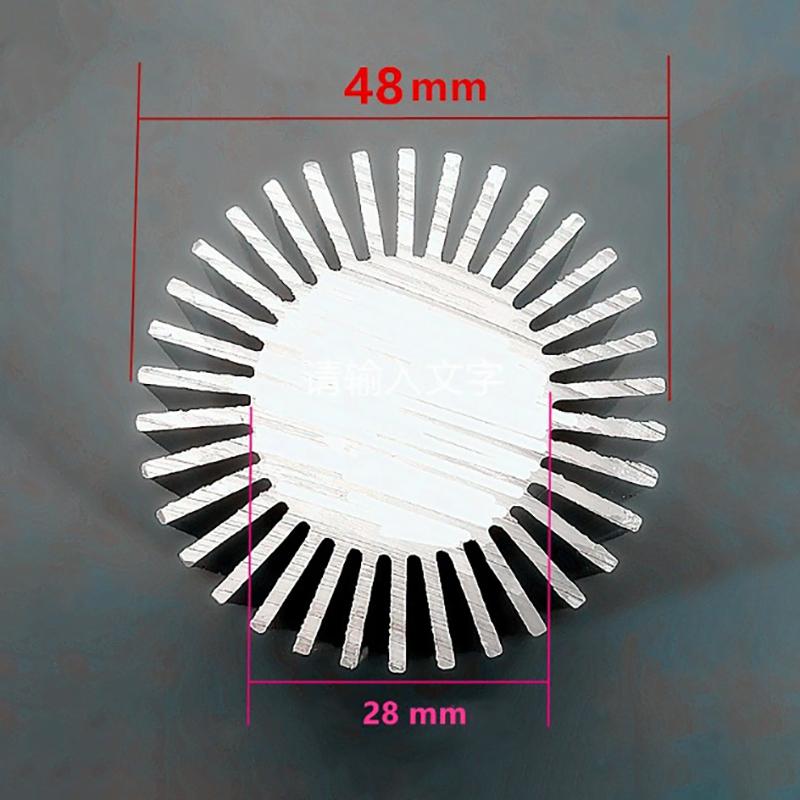 Cob Radiator Diameter 25/37.5/40/48/50/53/60/65/67Mm High Power Led Heatsink Sunflower Solid Radiator Round Alloy Aluminum