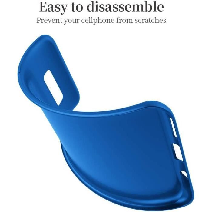 Coque pour Samsung Galaxy A14 4G/5G avec 2 Verres Trempés Anti-rayures Silicone Bleu