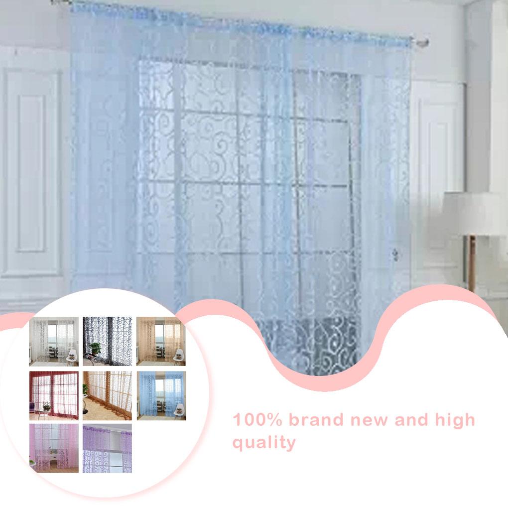 Home Hotel Window Curtain Replacement Bedroom Breathable Full Drape Privacy Protection Decoration Furniture Accessory