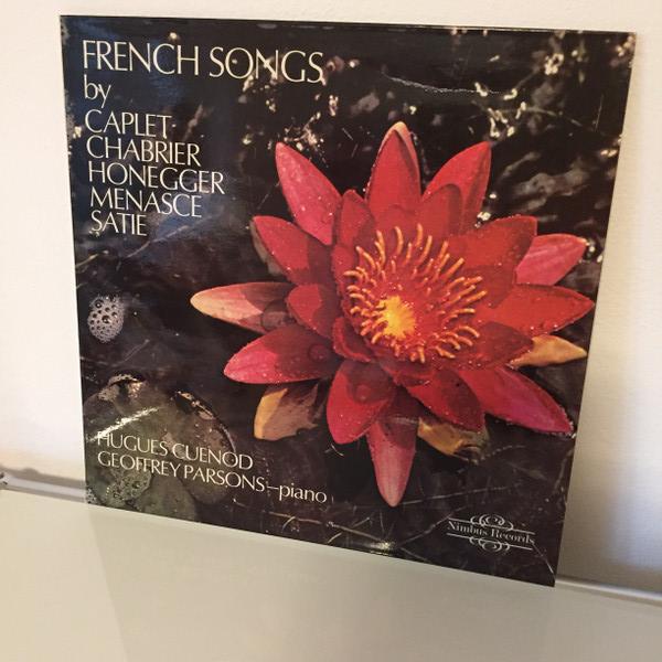 LP Record ANDRE CAPLET, EMMANUEL CHABRIER, AR - French Songs NIMBUS2112 Nimbus Records 1977 UK Classical Used