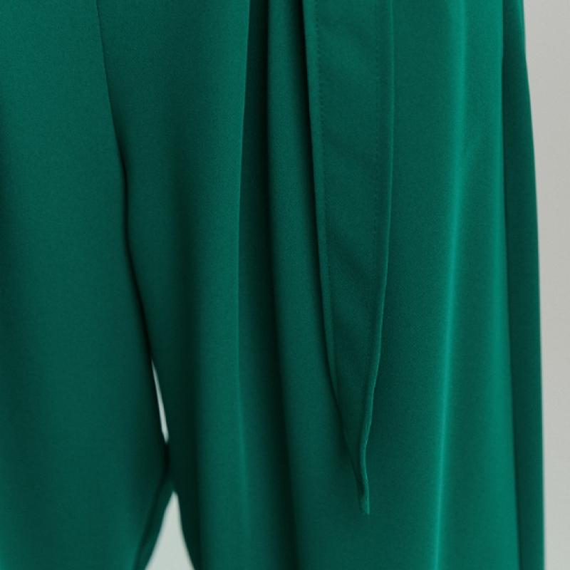 Maxza Button Point Pintuck Wide Belt Slacks Cc08ql600on