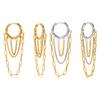 Minimalists Tassels Earrings with Chain Accent Stainless Steel Drop Designs for Everyday Elegant
