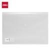 Deli A4 Transparent Waterproof Snap Button File Bags (10-Pack)
