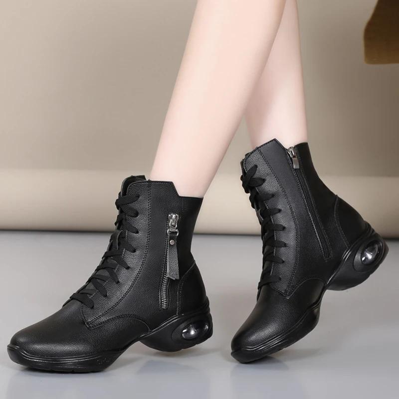 Nové taneční boty dámské jazzové moderní taneční boty venkovní dámské boty na country tanec bílé černé sportovní boty velikost 34-42