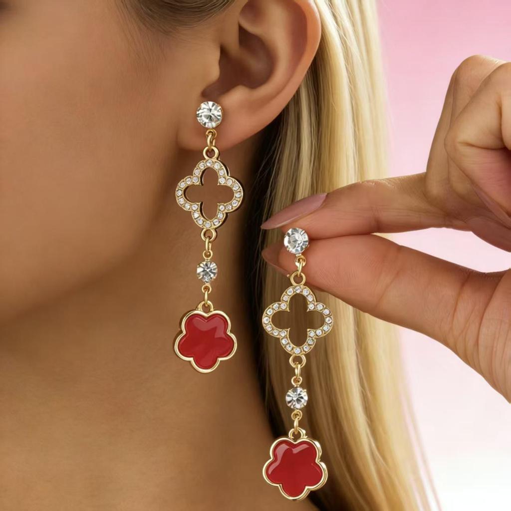 Elegante magnetische Diamant-Ohrclips, perfekt für nicht durchstochene Ohren. Japanisch-koreanisches Modeaccessoire für einen hochwertigen Promi-Look.