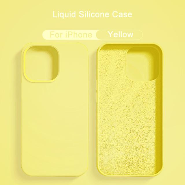 NEW Liquid Silicone Case For iPhone 14 12 11 13 15 Pro Max Mini Luxury Shockproof Cover X XR XS 6 7 8 14 Plus SE Accessory