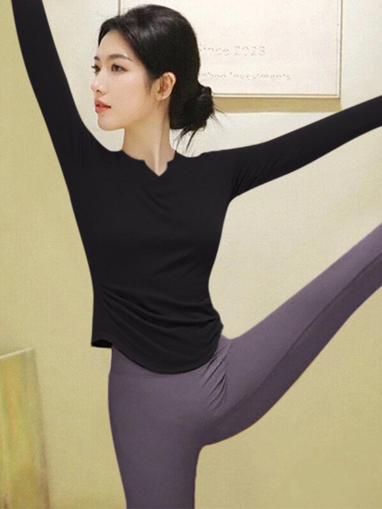 

2026 Early Spring Women s Versatile Long Sleeve Pilates Top M (100-110 cm)