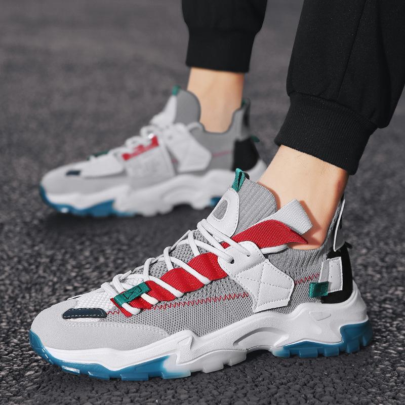 

модная мужская обувь кроссовки мужские мужские повседневные туфли теннисные туфли класса люкс кроссовки Race off white Shoes модные мокасины кроссовки для мужчин 44 серый