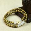 Argentina Green Sandalwood Beaded Bracelet: 8mm Buddhist Rosary for Men & Women