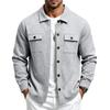 Men's Relaxed Fit Lined Jacket with Multi Pockets and Lapel Collar, Casual Winter Outerwear for Daily Wear