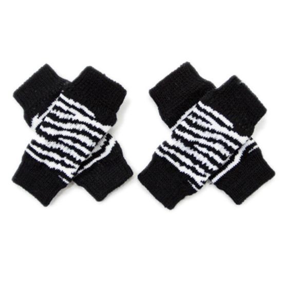 

4Pcs/Set Winter Pet Dog Leg Socks Zebra Leopard Dots Print Non-slip Leg Warmers S зебра