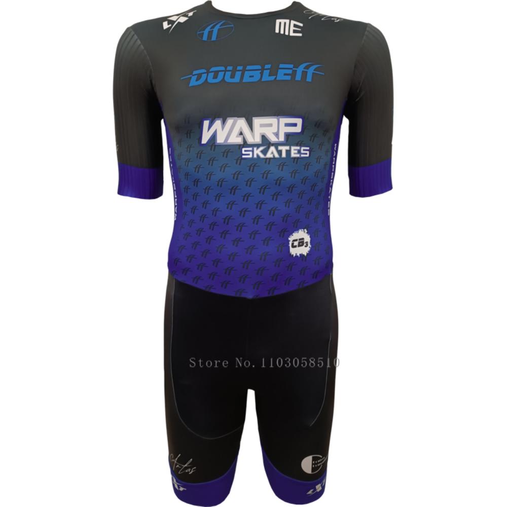Kombinezon Wyścigowy Triathlonowy DoubleFF Speed Skinsuit na Rolki Wrotki Szybkie Rolki Sportowe na Rolkach Jumpsuit Zestaw Główny 2025
