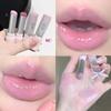 Punk Brown Mirror Water Solid Lip Gloss Moisturizing Mirror Glass Jelly Lipstick Non Stick Cup Water Light Clear Lip Tint Makeup