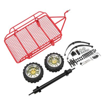 RC Small Trailer Enough Storage Space Iron Rubber Easy Installation Decorative Practical Metal RC