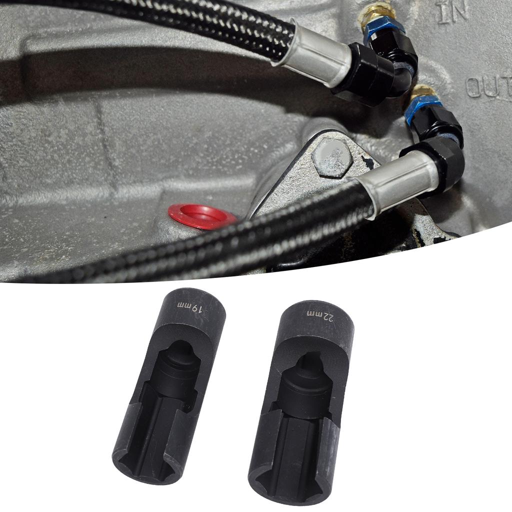 2 Pcs 1Celsius2 Inch Injector Fuel Line Socket Wrench Set Nut Wrench Spanner   Tangsten Steel for Bent Pipes EGT Sensors   Switches