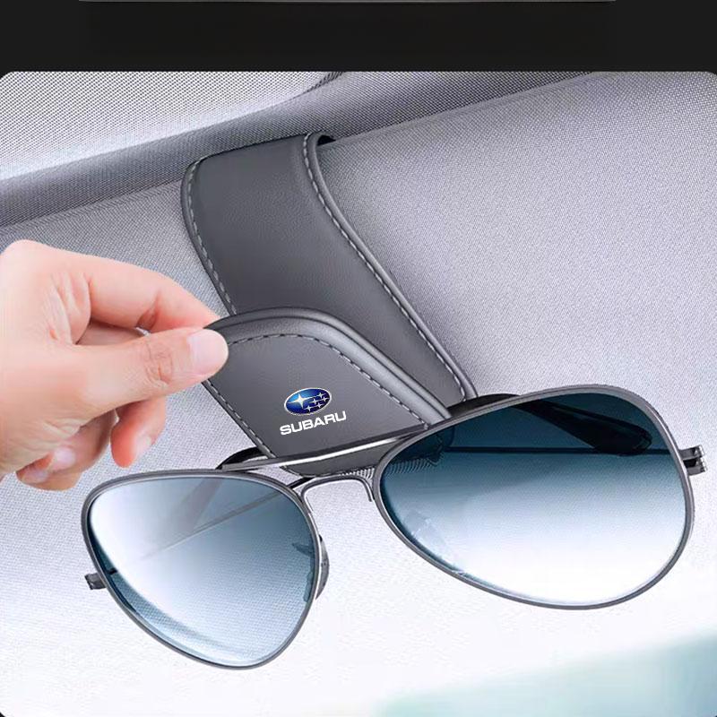 Car Sun Visor Glasses Case Holder Sunglasses Clip rescue tool For Subaru Impreza Forester Outback Legacy Crosstrek XV Leone WRX vus9