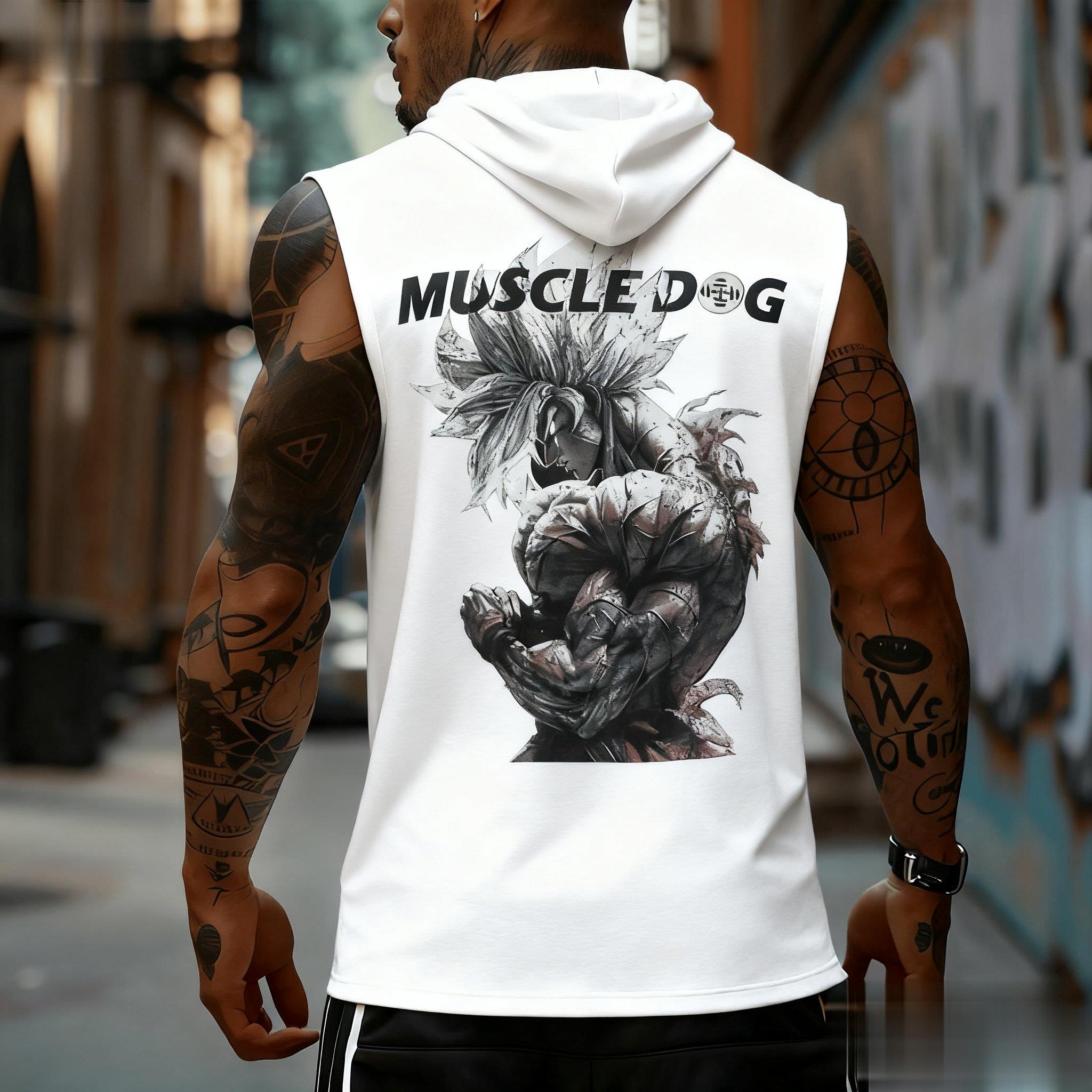 

Fashion Anime Men Sleeveless Hoodie Vest Streetwear Tank Top Summer Fashion Men s and Women s Fitness And Leisure Tank Tops S