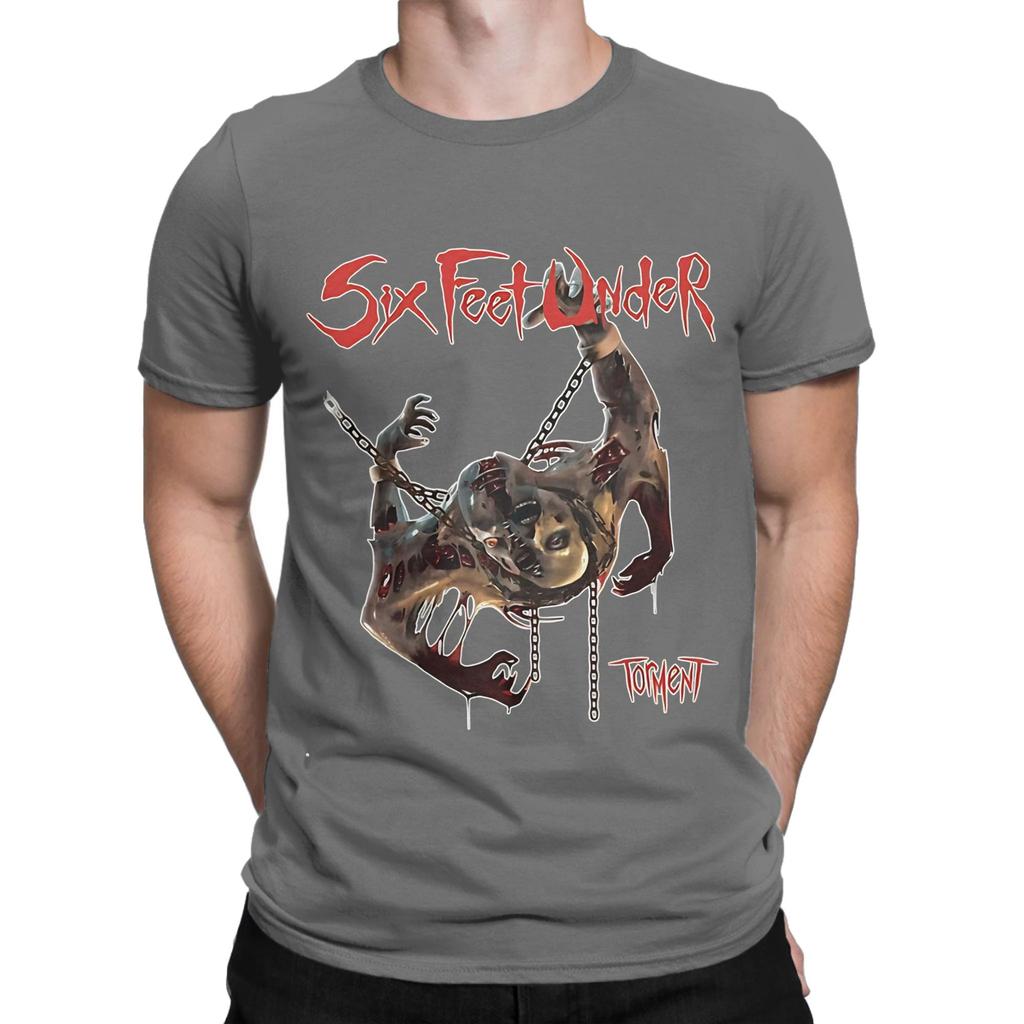 Six Feet Under Band Music Genre Funny 100 Cotton TShirt Six Feet Under Tops Tees For Unisex