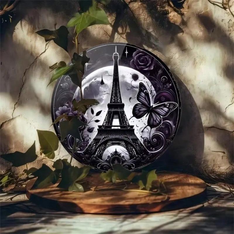 Vintage Metal Eiffel Tower Wall Sign Retro Art Home Bar Decor