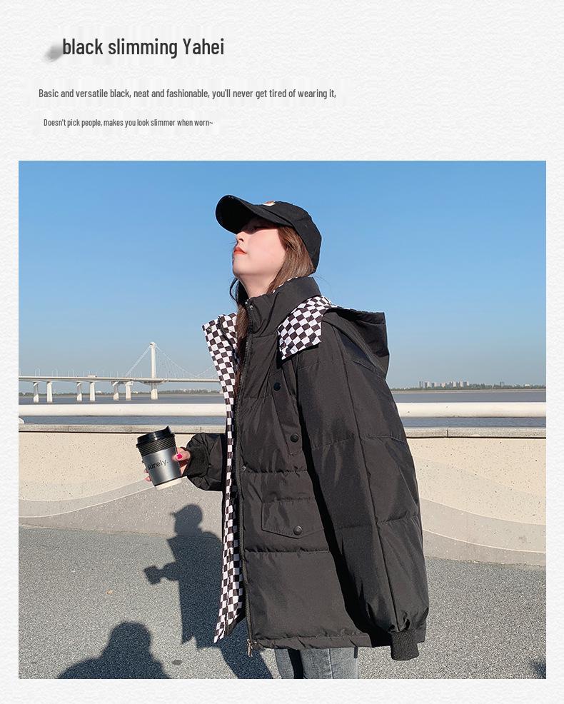 Women's Oversized Padded Bread Coat - Trendy 2025 Autumn/Winter Short Cotton Jacket