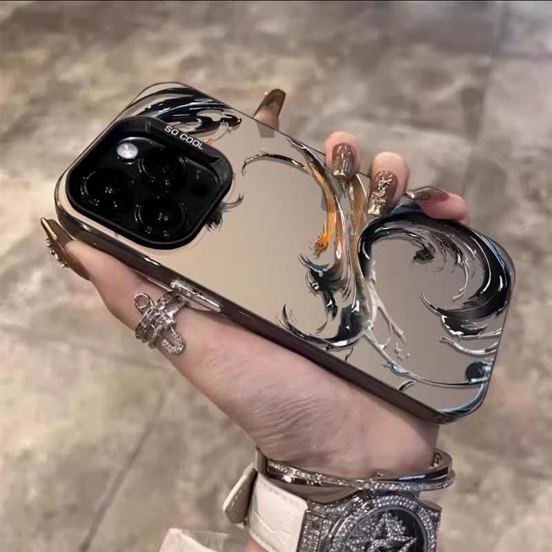 Glossy Marble Swirl Phone Case for iPhone 17 17E 16 16E 15 14 13 12 11 Air Pro Max Plus Soft TPU Anti Slip Shockproof Cover