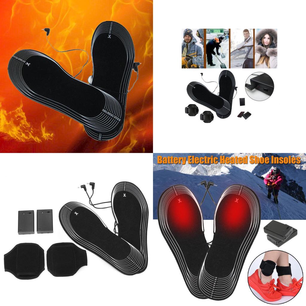 Heated Shoe Insoles With Carbon Fiber Material And Usb Rechargeable Battery Pack For Winter
