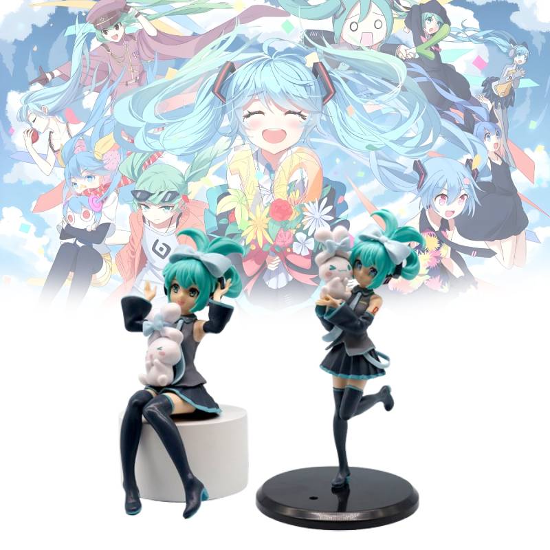 Hatsune Action Miku Figure Model Doll Cute Cartoon Desktop Ornament Decoration