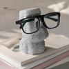 Sturdy Vinyl Glasses Stand Moai Eyeglass Holder, Abstract Easter Island Stone Stand, Fun Nose Bridge Support Holder Creative Display Stands,